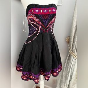 Like new Karen Millen Size 6 black dress with colored accents